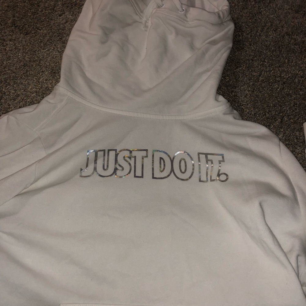 Kids (girls) XL just do it Nike hoodie white